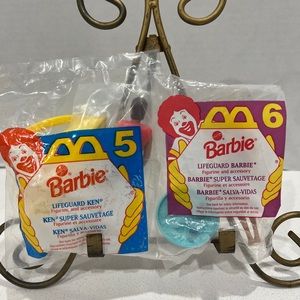 Vintage 1994 McDonald’s Lifeguard Barbie and Ken dolls